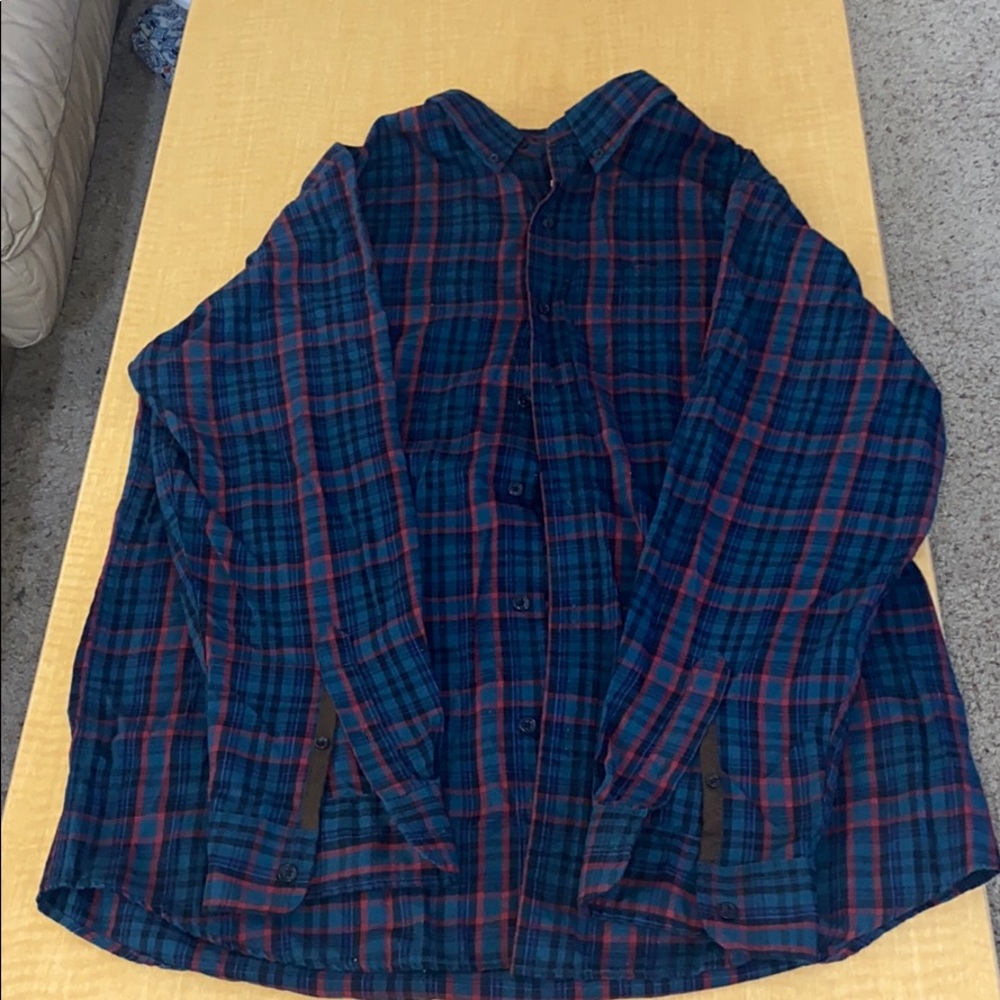 Long sleep plaid Chaps button down